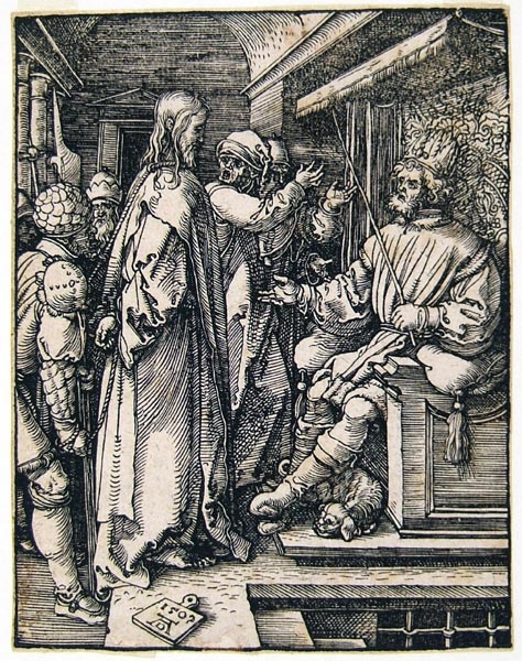 D?rer Albrecht - Cristo davanti a Erode (dalla serie: La Piccola Passione)